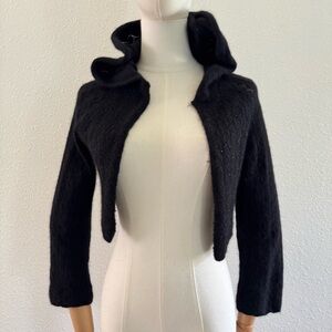 Free people angora hooded crop top